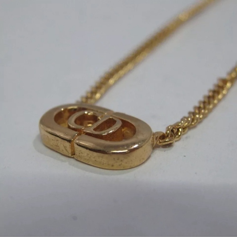 Authentic Christian Dior. CD Logo Necklace - Picture 4 of 6